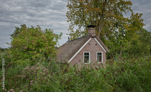 National Park the Weerribben Overijssel Netherlands. Tiny house