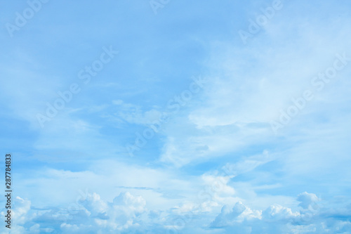 Blue sky and clouds in the weather day outdoor nature environment abstract background