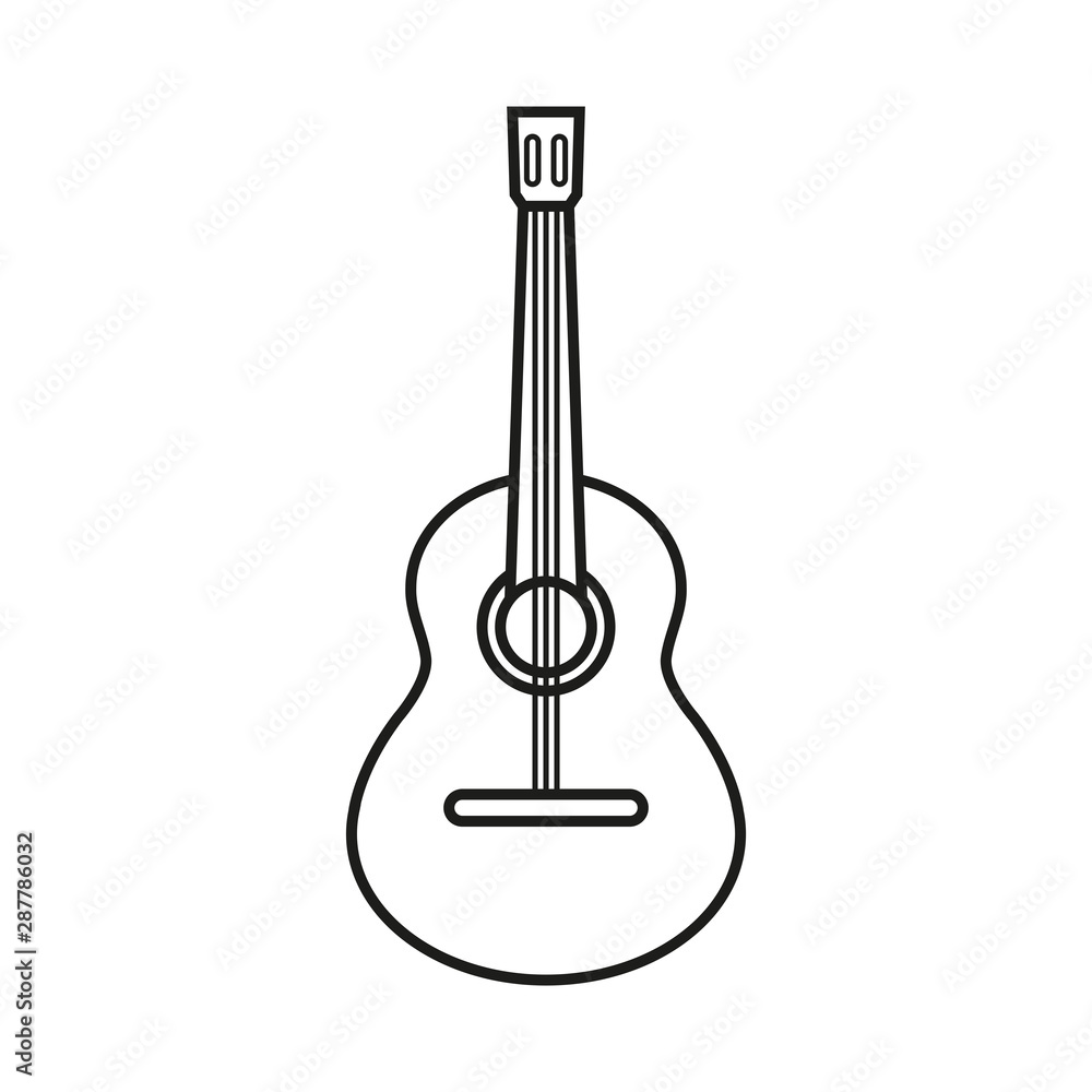 Icon guitar. Simple vector illustration