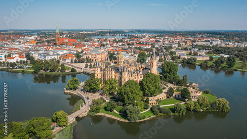 Aerial view of Schwerin Castle photo