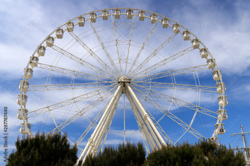 Ferris wheel in Marseille, France. Ferris wheel in Marseille, France.