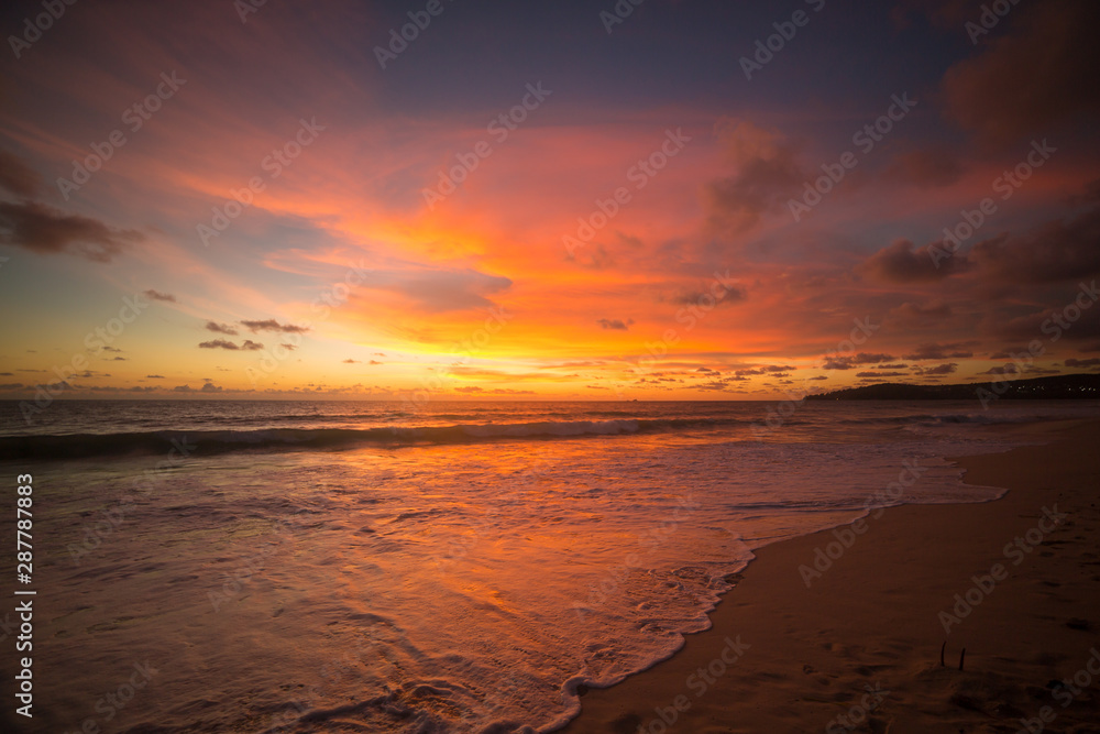 sea scape on the sunset at the beach in Thailand sea scape on the sunset at the beach in Thailand