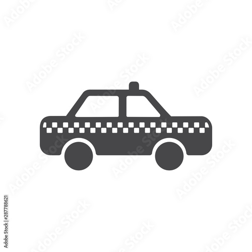 Taxi urban vector icon  simple sign for web site and mobile app.