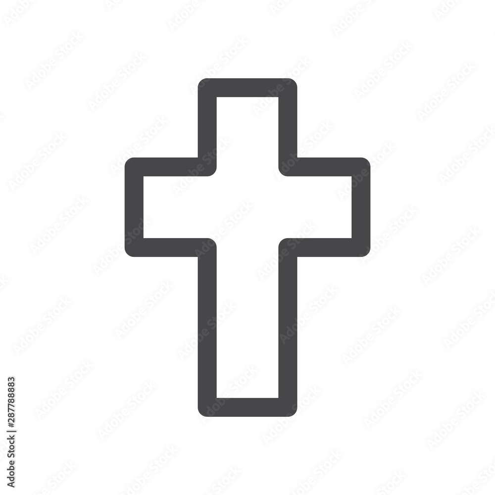 Cross vector icon, simple sign for web site and mobile app. Cross vector icon, simple sign for web site and mobile app.