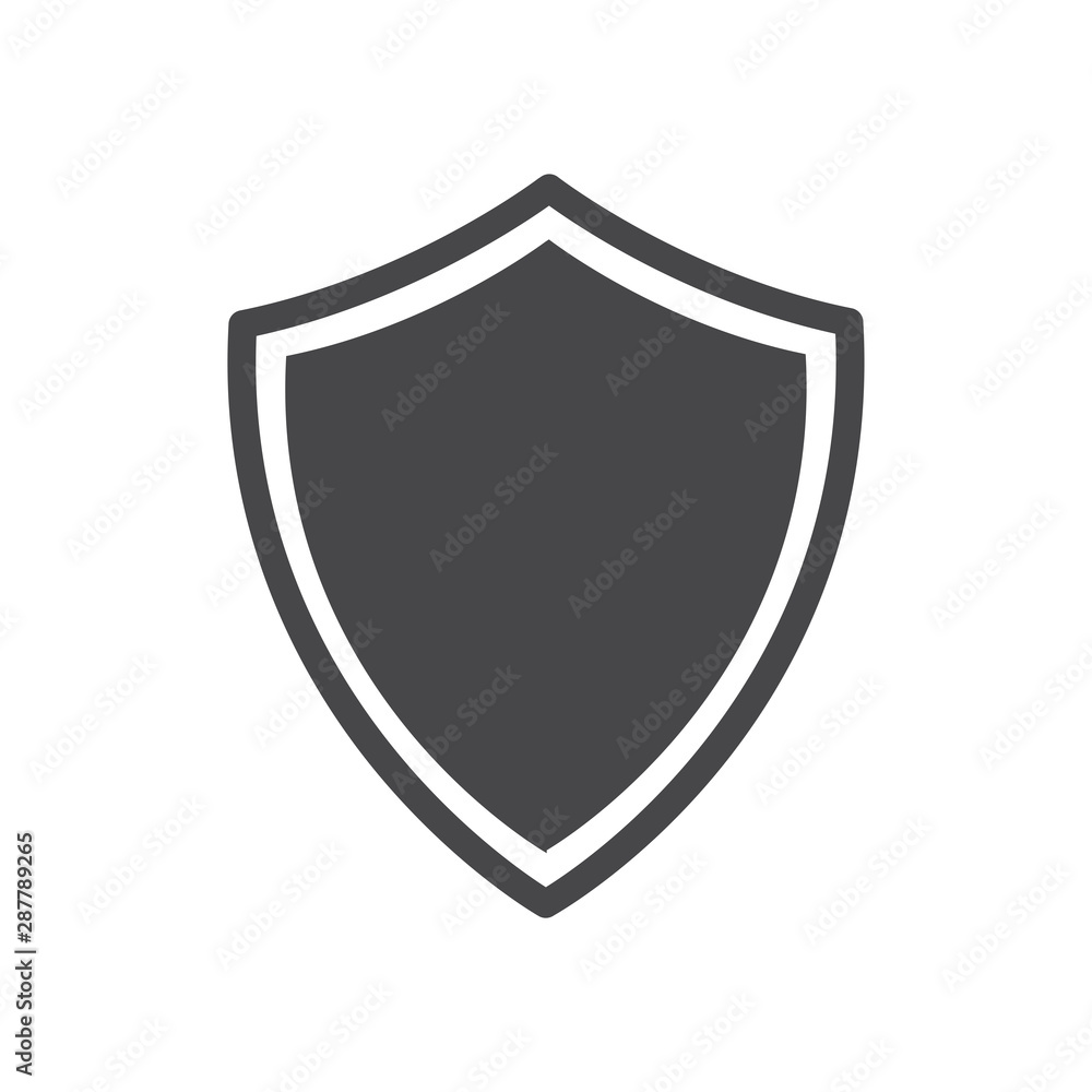 Shield vector icon, simple sign for web site and mobile app. Shield vector icon, simple sign for web site and mobile app.