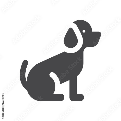 Dog vector icon, simple sign for web site and mobile app.