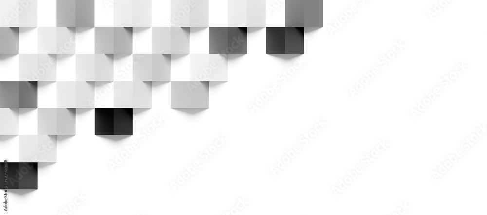 ABSTRACT BACKGROUND OF GREY TONES ROTATED CUBE TOP DOWN VIEW. ISOLATED WHITE BACKGROUND WITH SPACE FOR TEXT OR BRAND NAME. 3D ILLUSTRATION ABSTRACT BACKGROUND OF GREY TONES ROTATED CUBE TOP DOWN VIEW. ISOLATED WHITE BACKGROUND WITH SPACE FOR TEXT OR BRAND NAME. 3D ILLUSTRATION