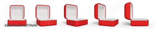 red box ring white backgraund 3d rendering