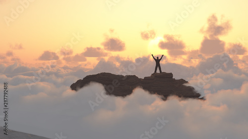 Φωτογραφία Man on a mountain peak