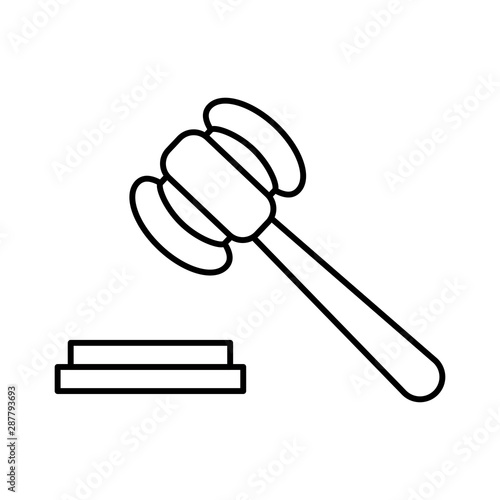 Isolated law hammer vector design