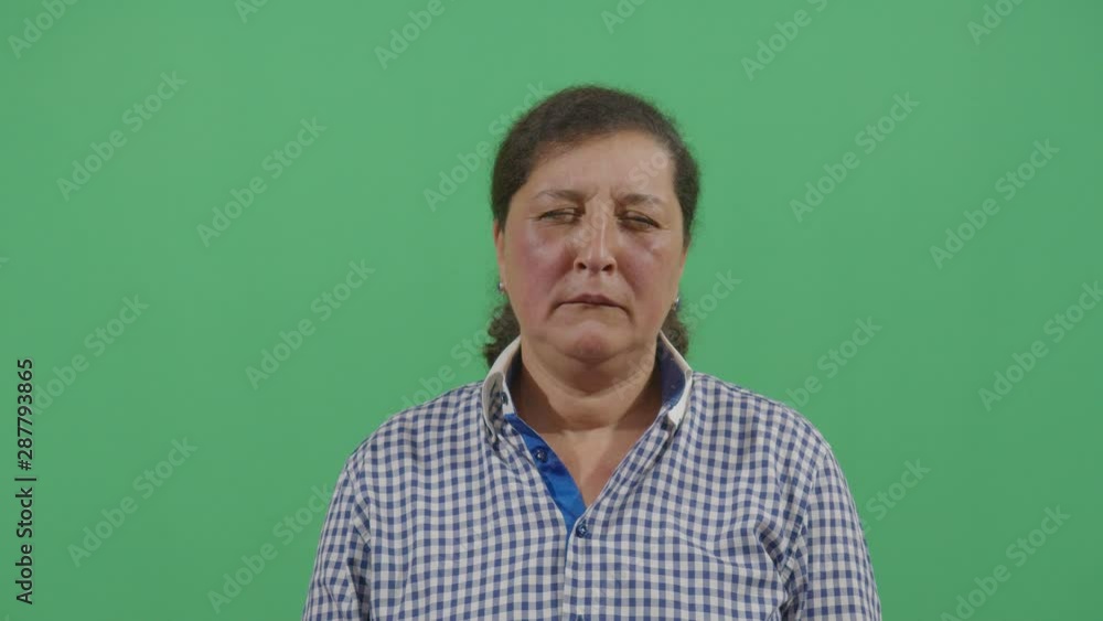 Woman Biting His Lower Lip Like Does Not Know The Answer To A Problem