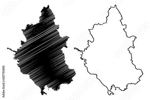 Epirus Region (Greece, Hellenic Republic, Hellas) map vector illustration, scribble sketch Epirus map