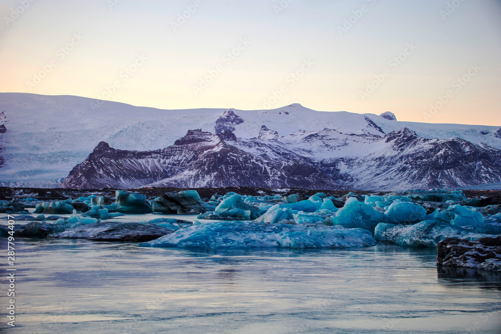 Icebergs at Jökulsarlon Glacier Lagoon, Iceland, Europe