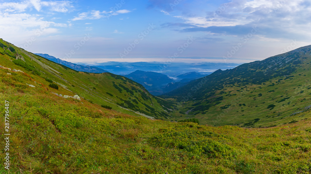 The city of Zakopane in Poland covers with fog The city of Zakopane in Poland covers with fog
