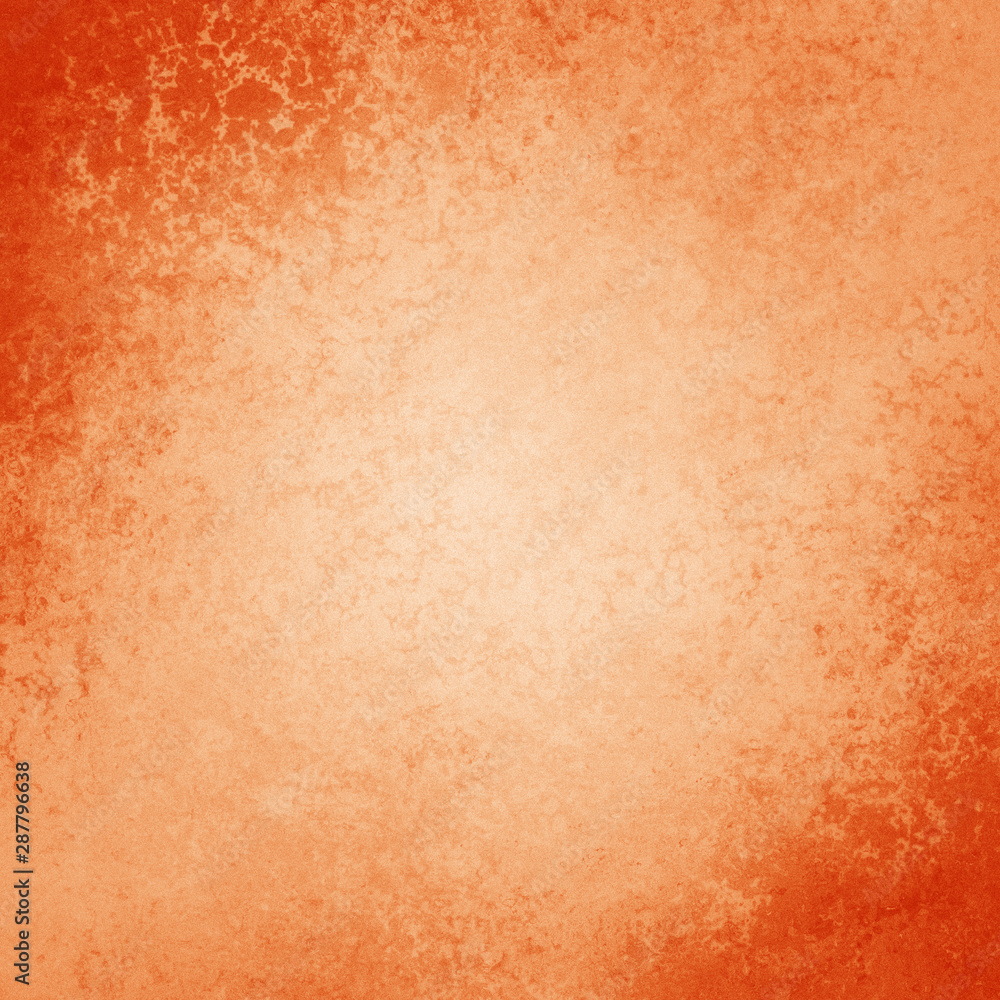 Orange background with corner and border texture grunge, old vintage distressed design in Autumn fall or halloween colors, elegant red abstract pattern in corners Orange background with corner and border texture grunge, old vintage distressed design in Autumn fall or halloween colors, elegant red abstract pattern in corners