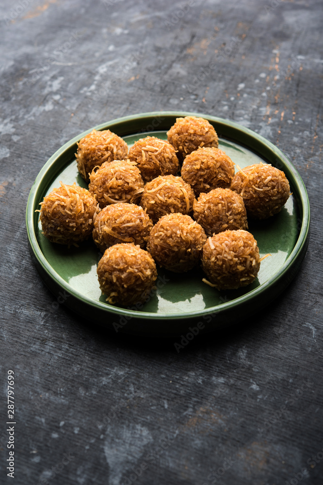 Jaggery coconut Laddoo / Nariyal gur ke laddu, indian sweet food for festivals like rakshabandhan/rakhi pournima Jaggery coconut Laddoo / Nariyal gur ke laddu, indian sweet food for festivals like rakshabandhan/rakhi pournima