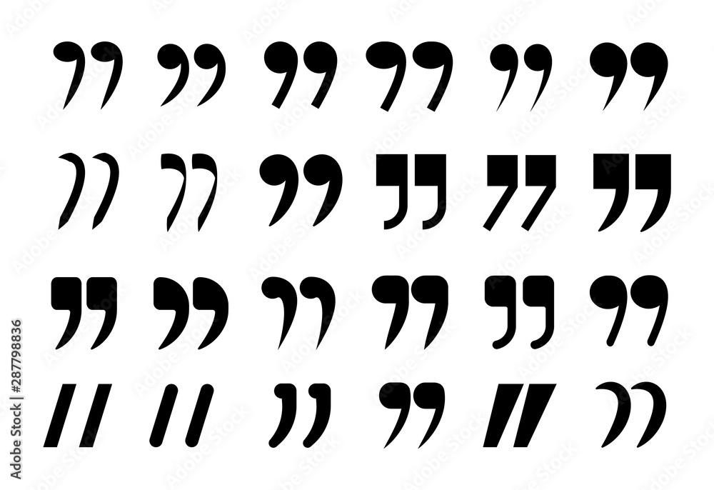 Vector set of quotation marks. Marks for quotes. Vector set of quotation marks. Marks for quotes.
