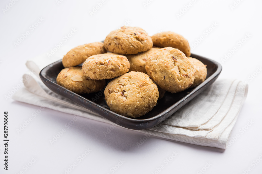 Nan khatai or Nankhatai is an authentic Indian sweet and savory eggless cookie loaded with dry fruits Nan khatai or Nankhatai is an authentic Indian sweet and savory eggless cookie loaded with dry fruits