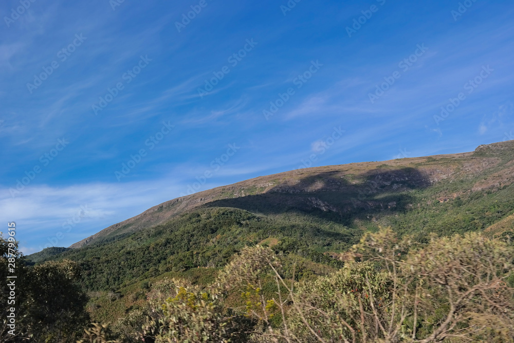Landscape with mountains and blue sky Landscape with mountains and blue sky