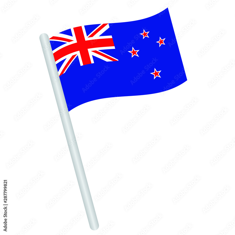 New Zealand flag. Simple vector New Zealand flag