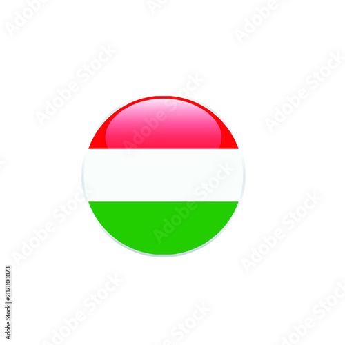 Free Download Hungary round flag . closy flag of Hungary - vector button.  - GFXLoad