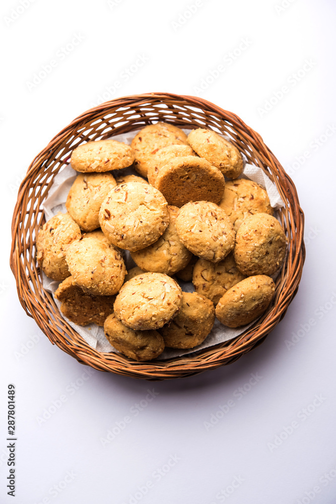 Nan khatai or Nankhatai is an authentic Indian sweet and savory eggless cookie loaded with dry fruits Nan khatai or Nankhatai is an authentic Indian sweet and savory eggless cookie loaded with dry fruits