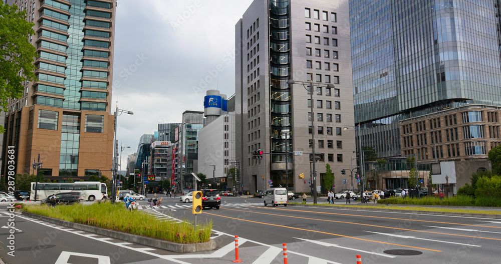Obraz premium Tokyo business district