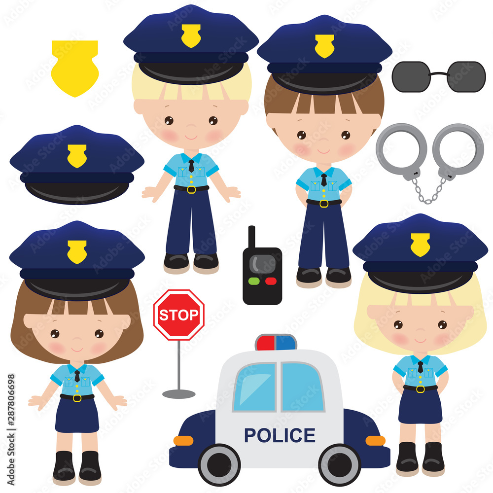 Police officer vector cartoon illustration Police officer vector cartoon illustration