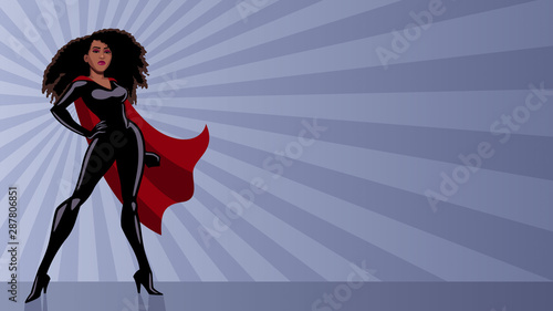 Superheroine Black Ray Light