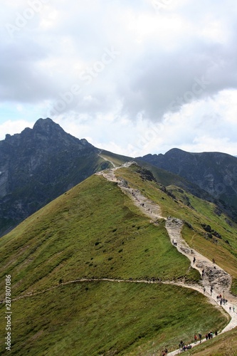 Summer Tatra Mountain, Poland, view from Kasprowy Wierch to Swinica mount.