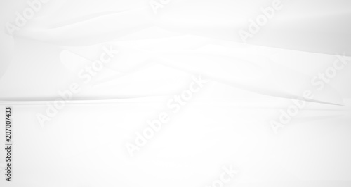 White smooth abstract architectural background. 3D illustration and rendering © SERGEYMANSUROV