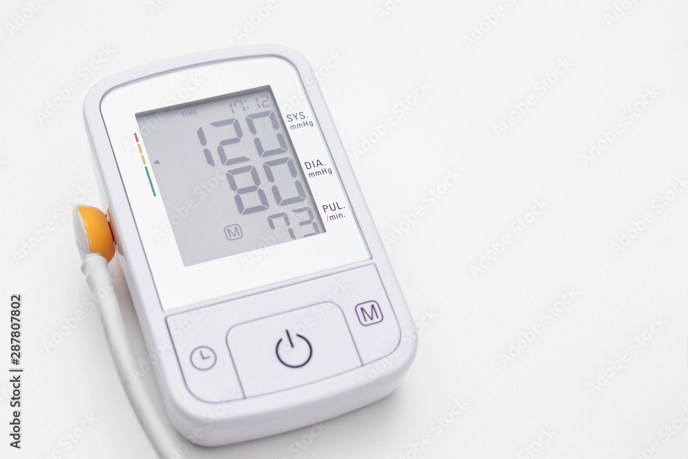 Automatic blood pressure monitor with normal blood pressure 120/ Automatic blood pressure monitor with normal blood pressure 120/