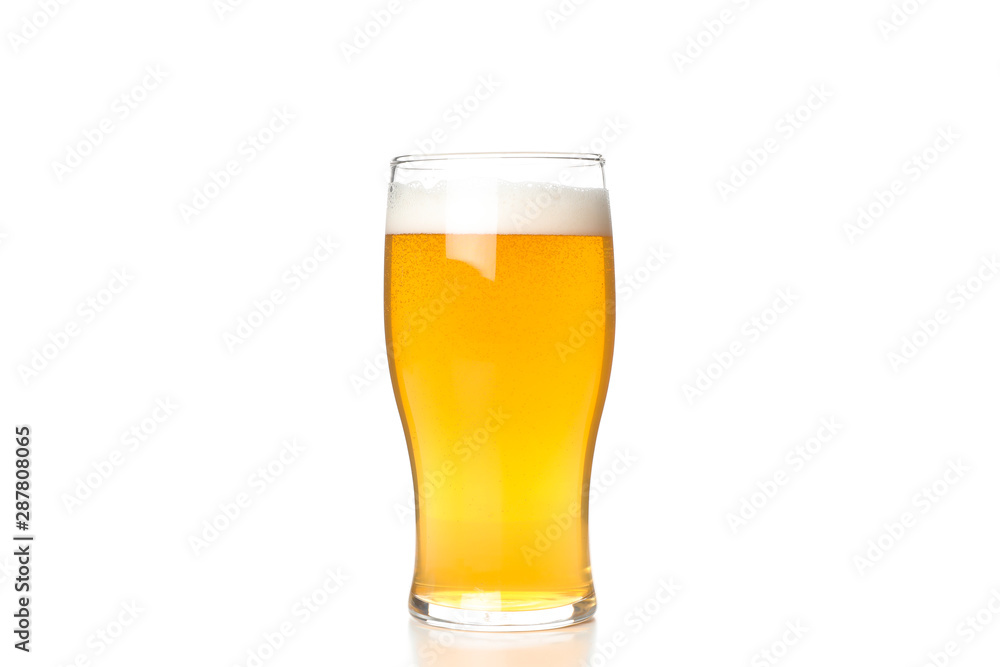 Glass of beer isolated on white background Glass of beer isolated on white background