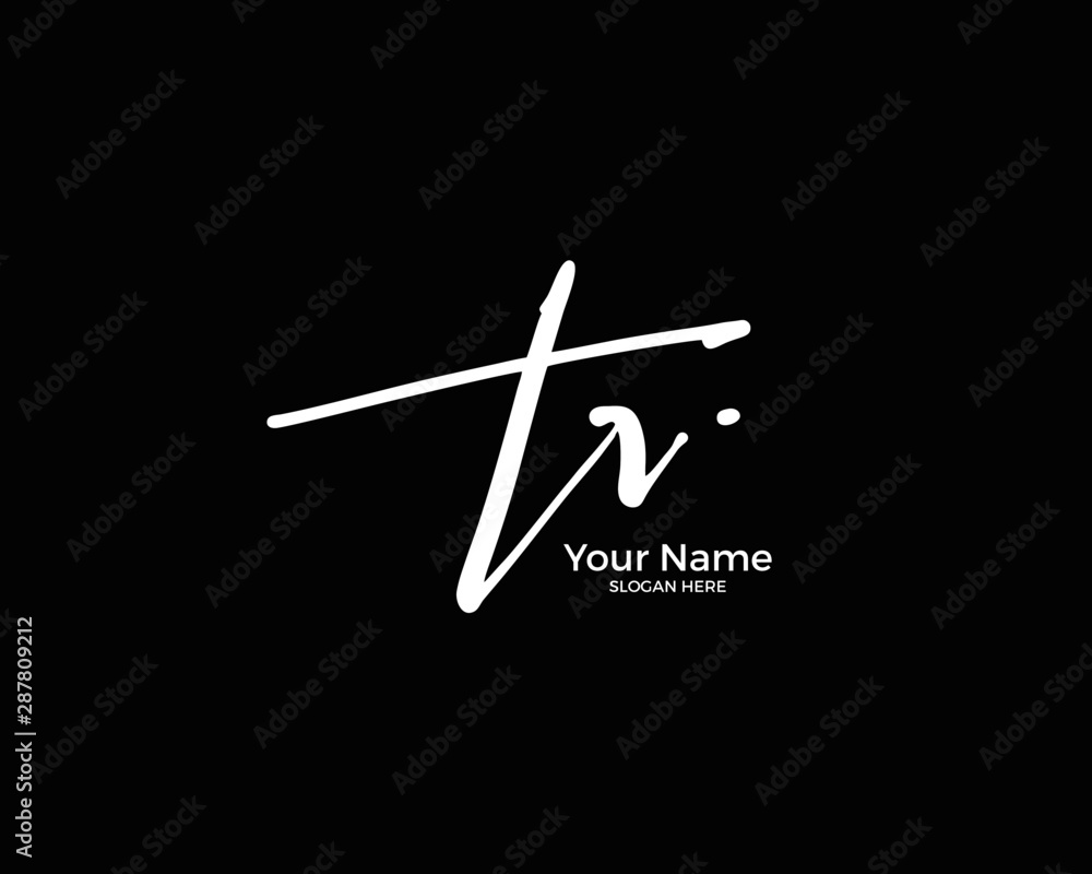 T R TR initial logo signature vector. Handwriting concept logo. T R TR initial logo signature vector. Handwriting concept logo.