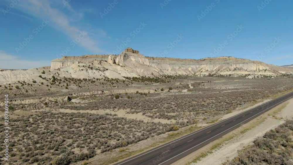 Southwest Desert Aerial Shot Outside Grand Staircase Escalente Utah USA Southwest Desert Aerial Shot Outside Grand Staircase Escalente Utah USA