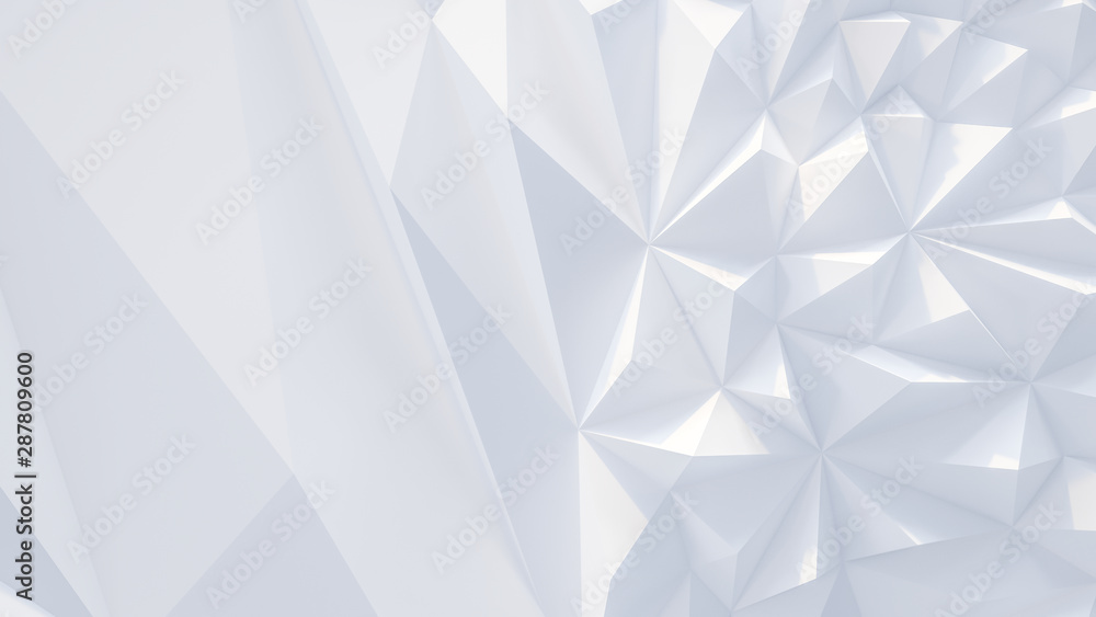 Fototapeta premium White backround. Abstract Illustration. Parametric Low poly triangle