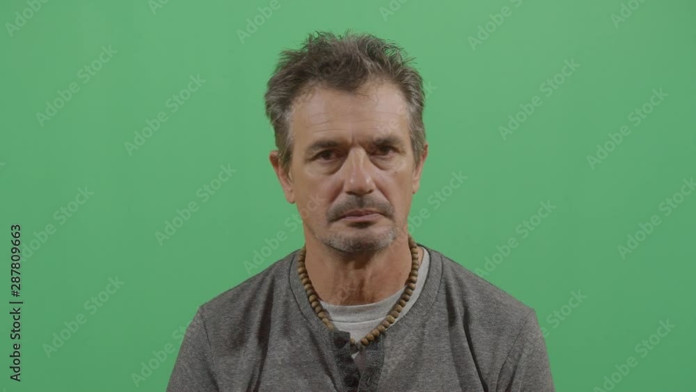 Adult Man Showing Both Sides Of The Face Adult Man Showing Both Sides Of The Face