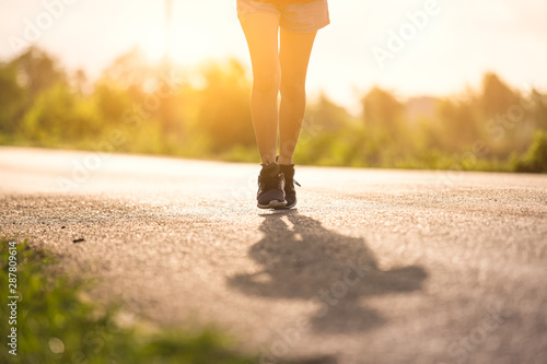 person running in the park