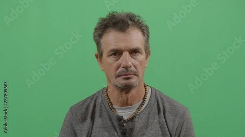 Adult Man Showing Both Sides Of The Face