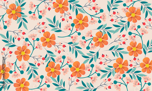 Colorful floral pattern background