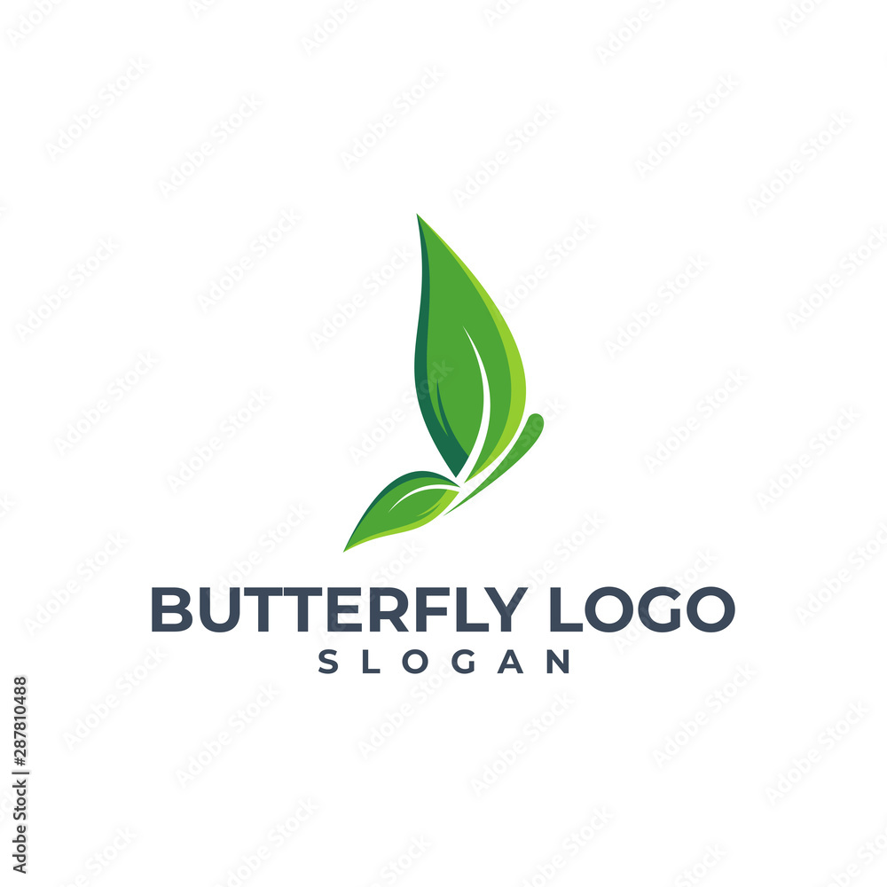 Logo with a symbol of “LEAF AND BUTTERFLY Logo with a symbol of “LEAF AND BUTTERFLY