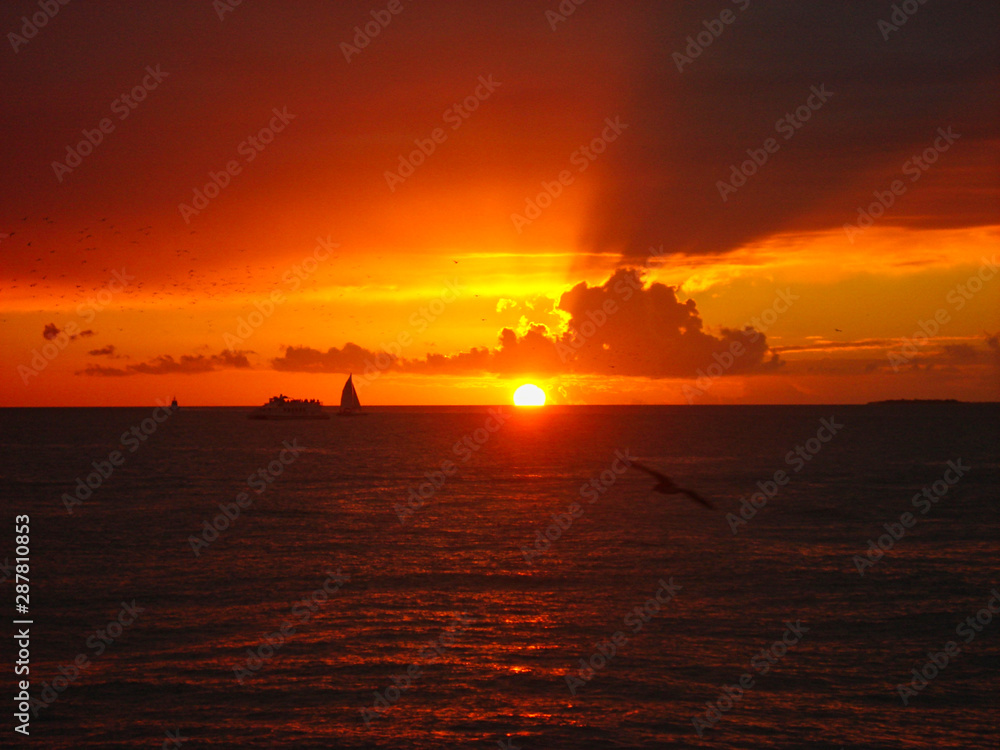 wonderful sunset over the ocean wonderful sunset over the ocean