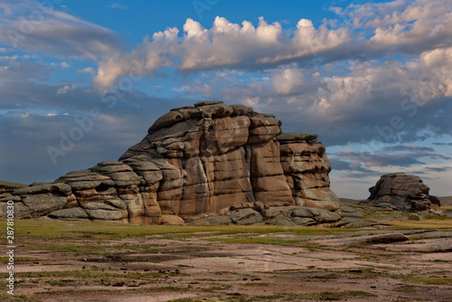 Eastern Kazakhstan, Ancient mountains National Park Bayanaul, located in the endless steppe.