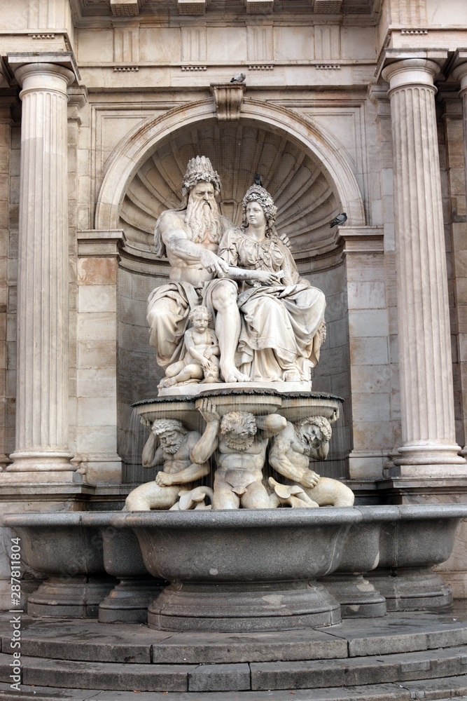 Danubius fontain Albertina in Vienna Austria
