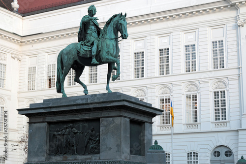 Equestrian statue of Emperor Joseph II  Josefsplatz in Vienna photo