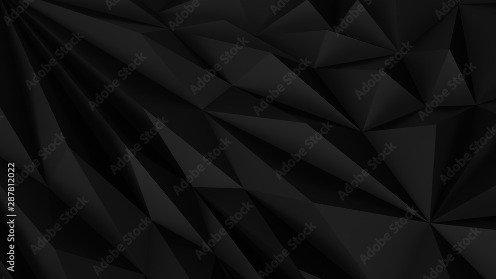 Obraz premium Low poly Black abstract backround