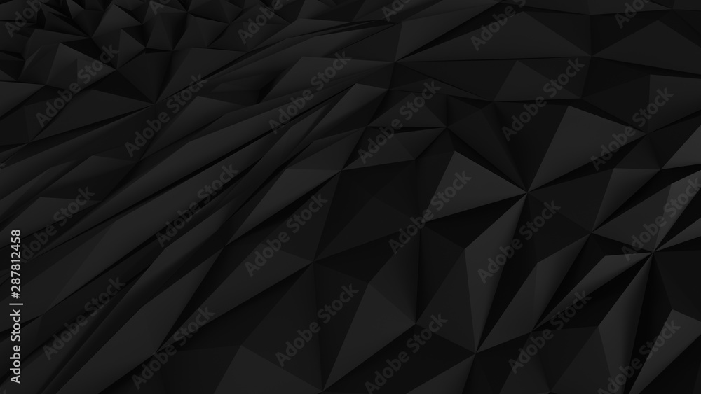 Obraz premium Low poly Black abstract backround