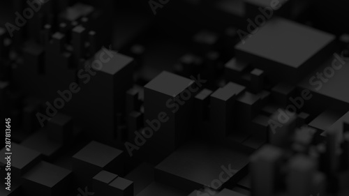 Abstract black background. Voxel background. Data center technology. © Cg loser 