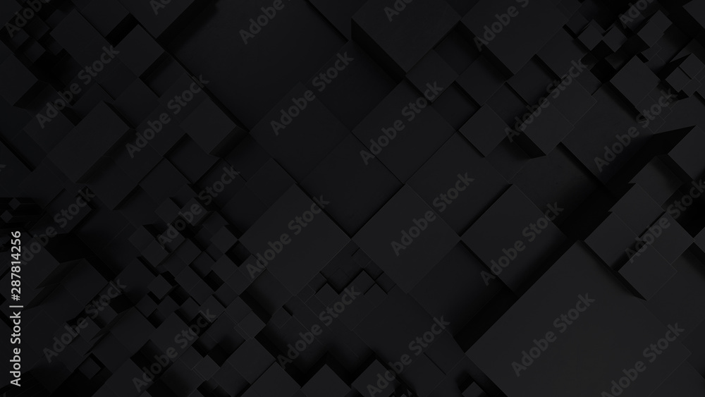 Abstract black cubes background. Concept data technolog Abstract black cubes background. Concept data technolog