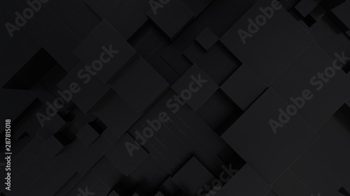 Abstract black cubes background. Concept data technolog